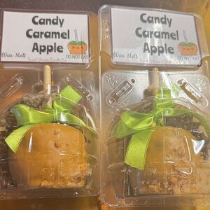 2  Caramel Apple WAX MELTS with Green Ribbon